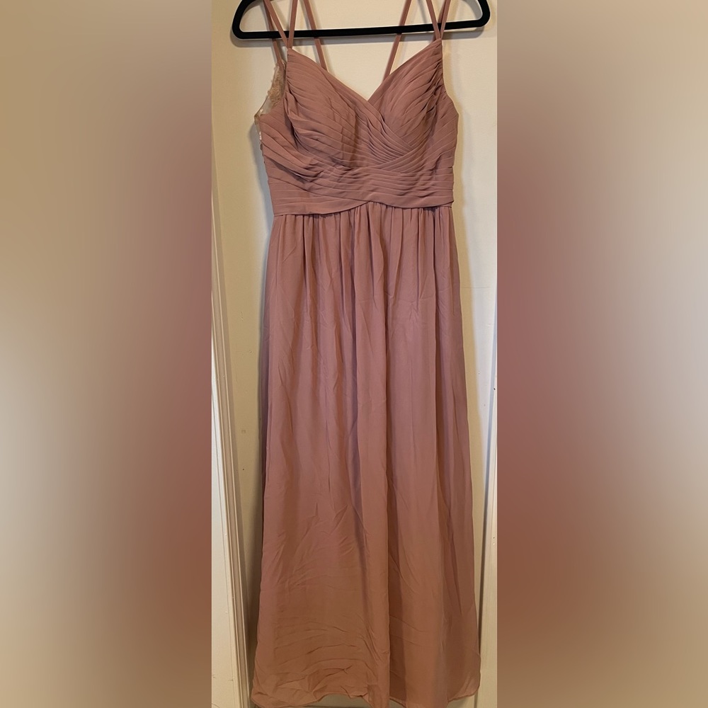 Azazie bridesmaid dress size A4 in dusty rose. Beautiful lace detail. VGUC.